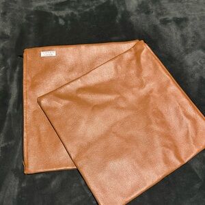 Brown Leather Pillow Covers 16x16